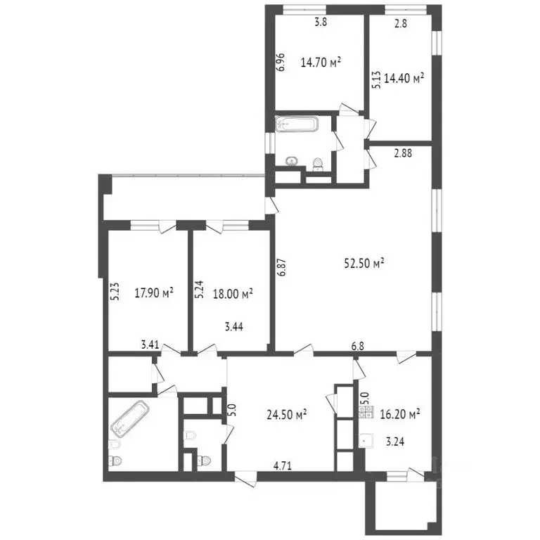 Квартира, 5 и более комнат, 199 м - Фото 2