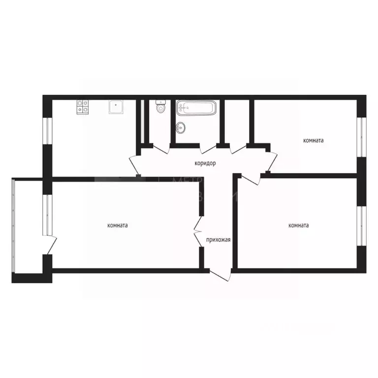 3-к кв. Тюменская область, Тюмень Олимпийская ул., 35 (59.3 м) - Фото 2