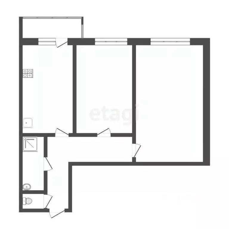 2-к кв. Мордовия, Саранск Мордовская ул., 35К195 (60.0 м) - Фото 2