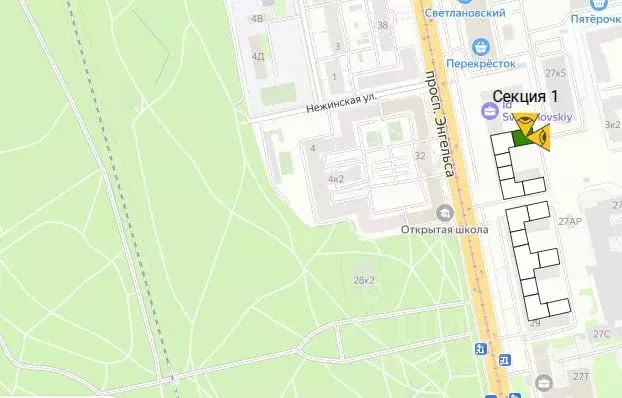 2-к кв. Санкт-Петербург просп. Энгельса, 29 (60.5 м) - Фото 1