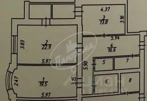 2-к кв. Калужская область, Калуга ул. Фридриха Энгельса, 149 (83.3 м) - Фото 2