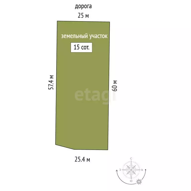Участок в Ильичёво, Школьная улица (15 м) - Фото 1
