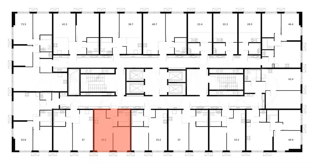 1-к. квартира, 33,2 м, 24/33 эт. - Фото 1