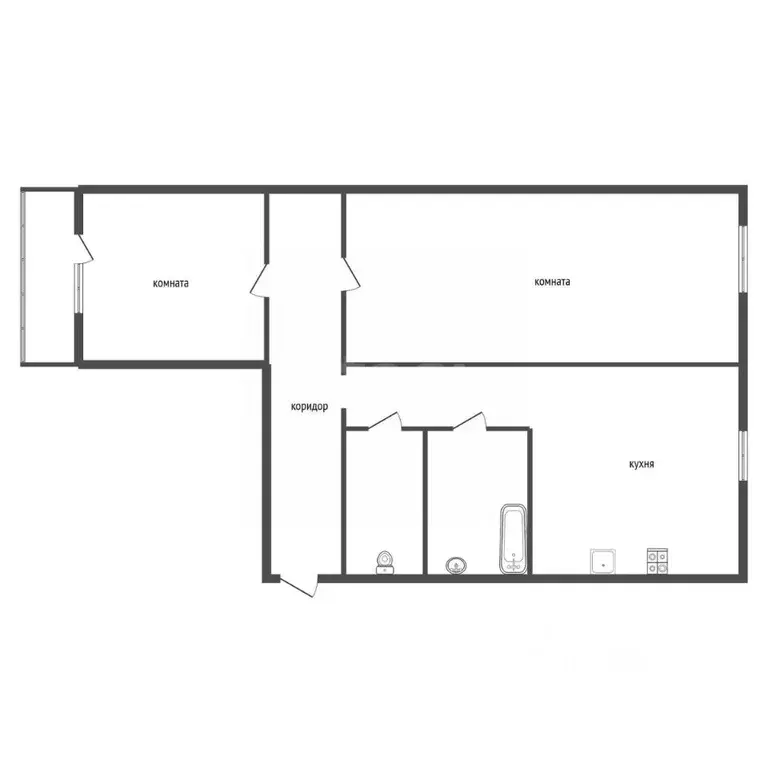 2-к кв. Воронежская область, Воронеж ул. Междуреченская, 1И (54.3 м) - Фото 2