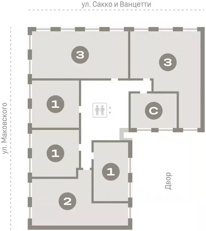 2-к кв. Новосибирская область, Новосибирск Зыряновская ул., 53с (68.96 ... - Фото 1