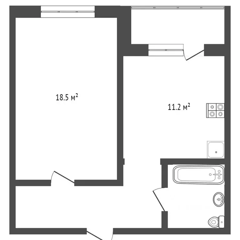 1-к кв. Самарская область, Самара Революционная ул., 101Г (45.0 м) - Фото 2