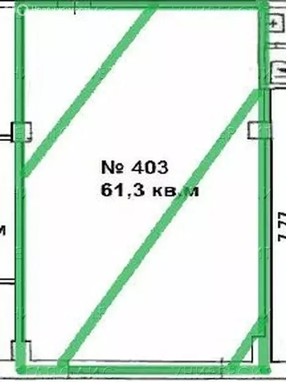 Офис (61 м) - Фото 1