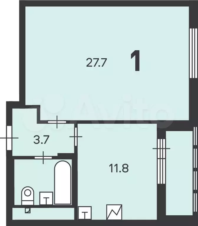 Аукцион: 1-к. квартира, 47,2 м, 2/10 эт. - Фото 1