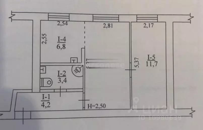 2-к кв. Севастополь ул. Надежды Краевой, 9 (45.0 м) - Фото 2