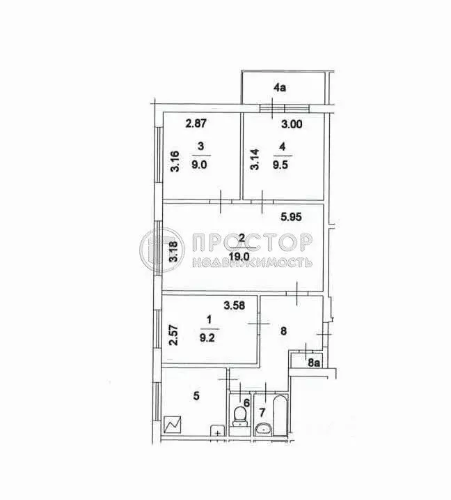 4-к кв. Москва Голубинская ул., 19 (62.9 м) - Фото 1