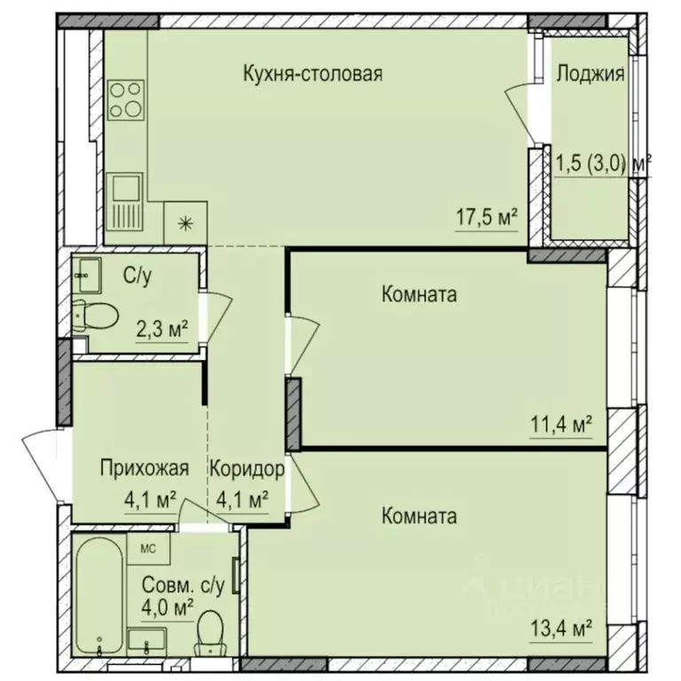 2-к кв. Удмуртия, Ижевск Буммаш жилрайон, Покровский жилой комплекс ... - Фото 0