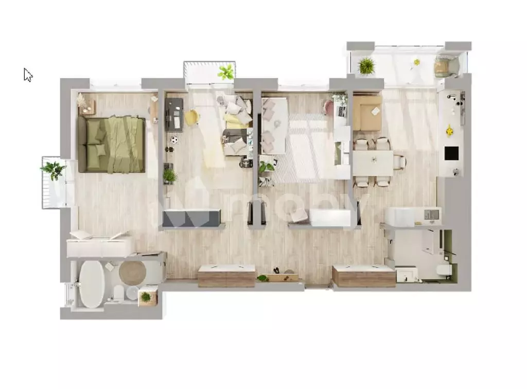 3-комнатная квартира: Малое Исаково, Первая улица, 1к3 (90 м) - Фото 1