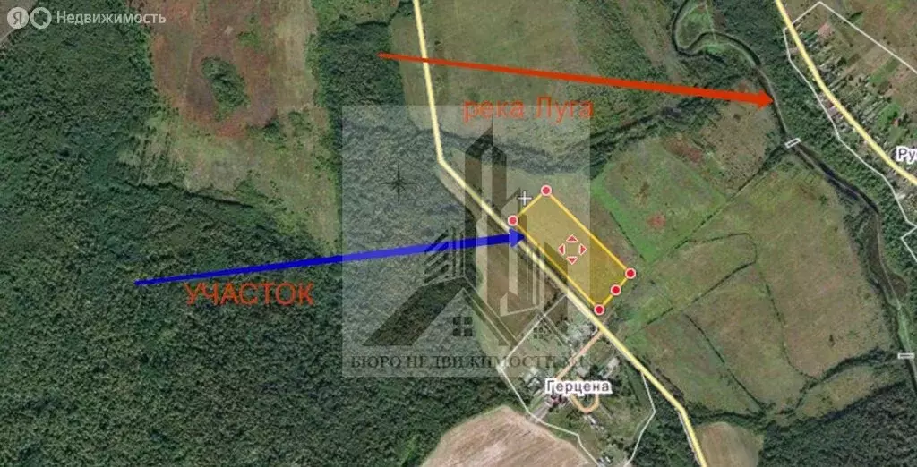Участок в Дзержинское сельское поселение, посёлок Герцена (780.8 м) - Фото 1