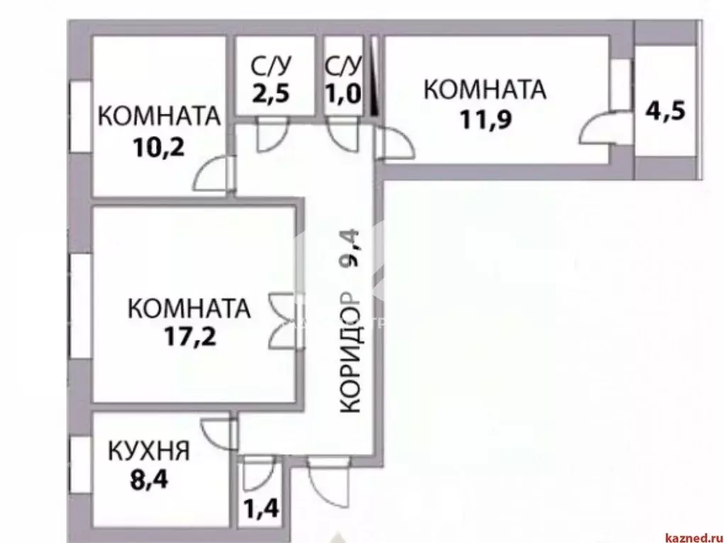 3-к кв. Новосибирская область, Искитим ул. Станционная, 1А (64.1 м) - Фото 1