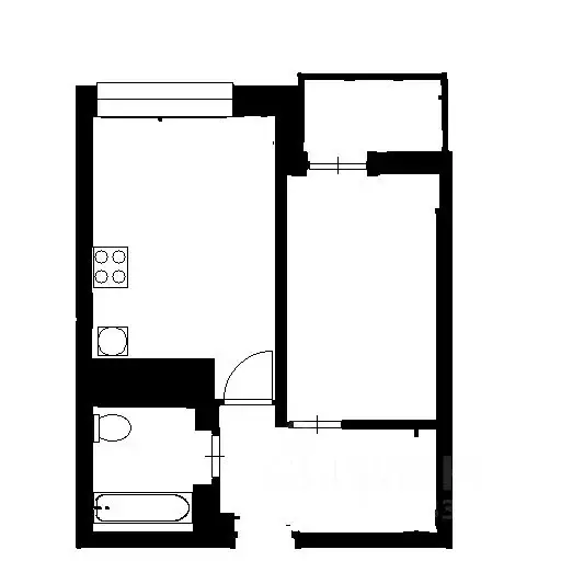 2-к кв. Татарстан, Казань ул. Новаторов, 8Б (37.0 м) - Фото 1