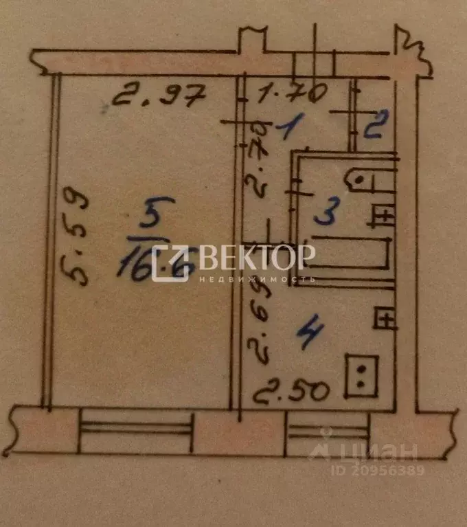 1-к кв. Ивановская область, Иваново ул. Якова Гарелина, 16 (30.0 м) - Фото 1