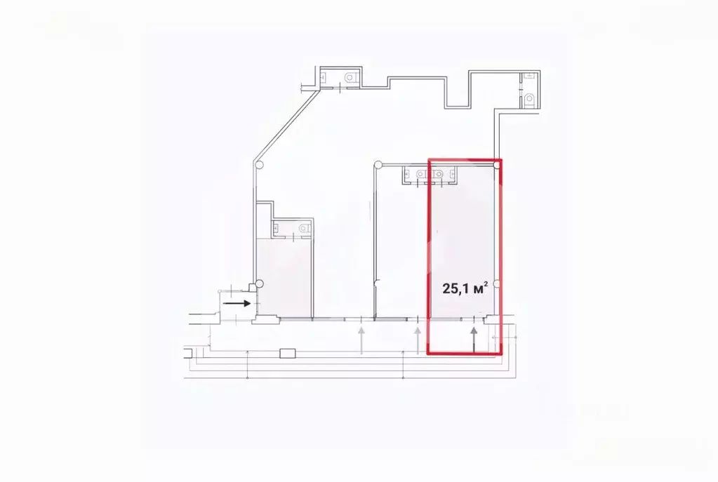 Торговая площадь в Москва Уральская ул., 5А (25 м) - Фото 2