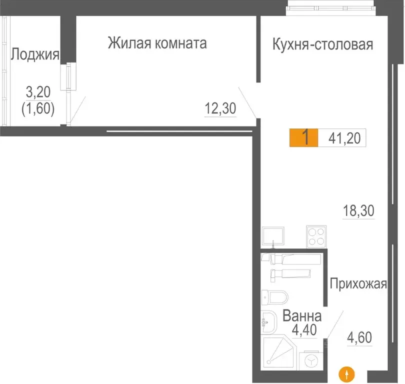 1-к кв. Свердловская область, Екатеринбург Уктус жилрайон, Шинный мкр, ... - Фото 0