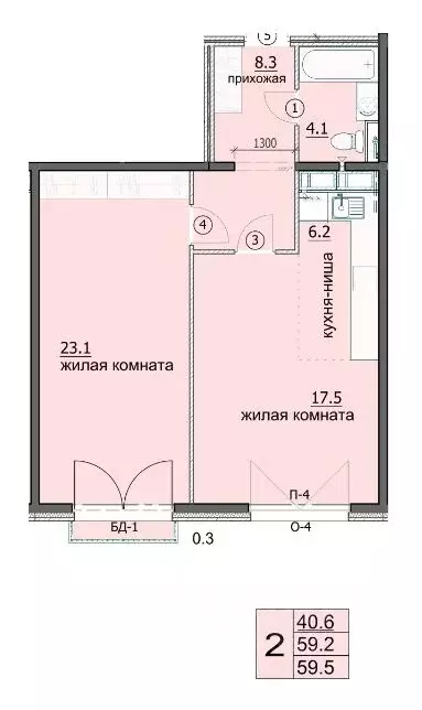 2-к кв. Пензенская область, Пенза ул. Яшиной, 8 (59.5 м) - Фото 0