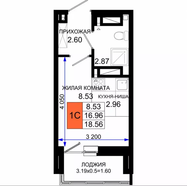 Квартира-студия: Ростов-на-Дону, Таганрогская улица, 149/1 (20 м) - Фото 1