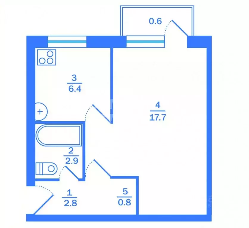 1-к кв. Удмуртия, Ижевск ул. Кирова, 129 (30.9 м) - Фото 1