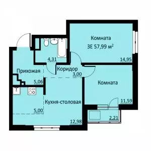 3-комнатная квартира: деревня Кондратово, Водопроводная улица, 6/2 ... - Фото 1