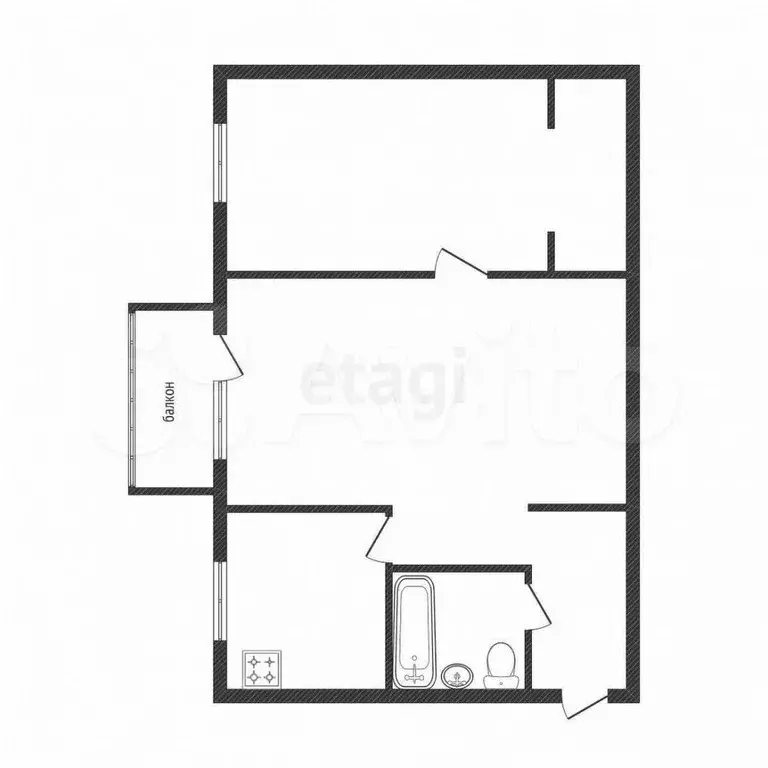 2-к. квартира, 44,9 м, 4/5 эт. - Фото 0