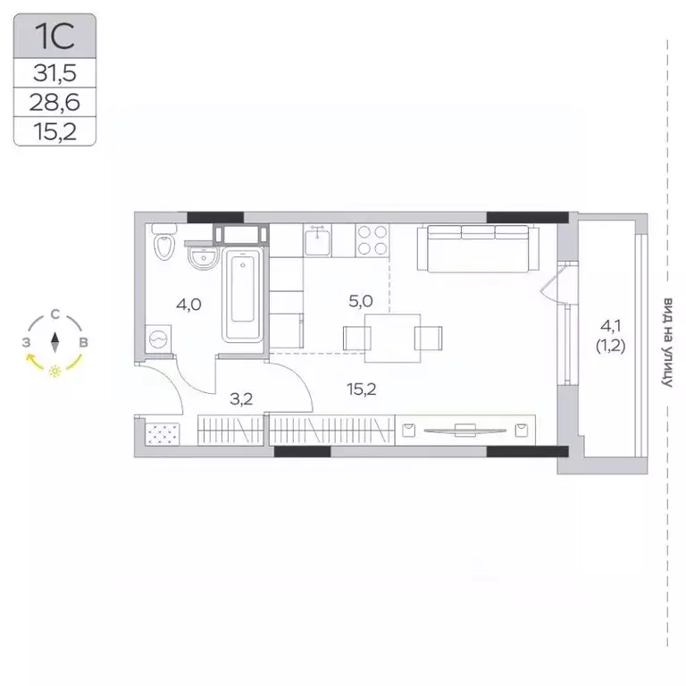 Студия Московская область, Мытищи городской округ, д. Пирогово ул. ... - Фото 1