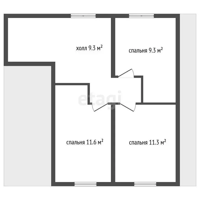 Дом в Отрадное, посёлок Петрушино, Благодатная улица (230 м) - Фото 1