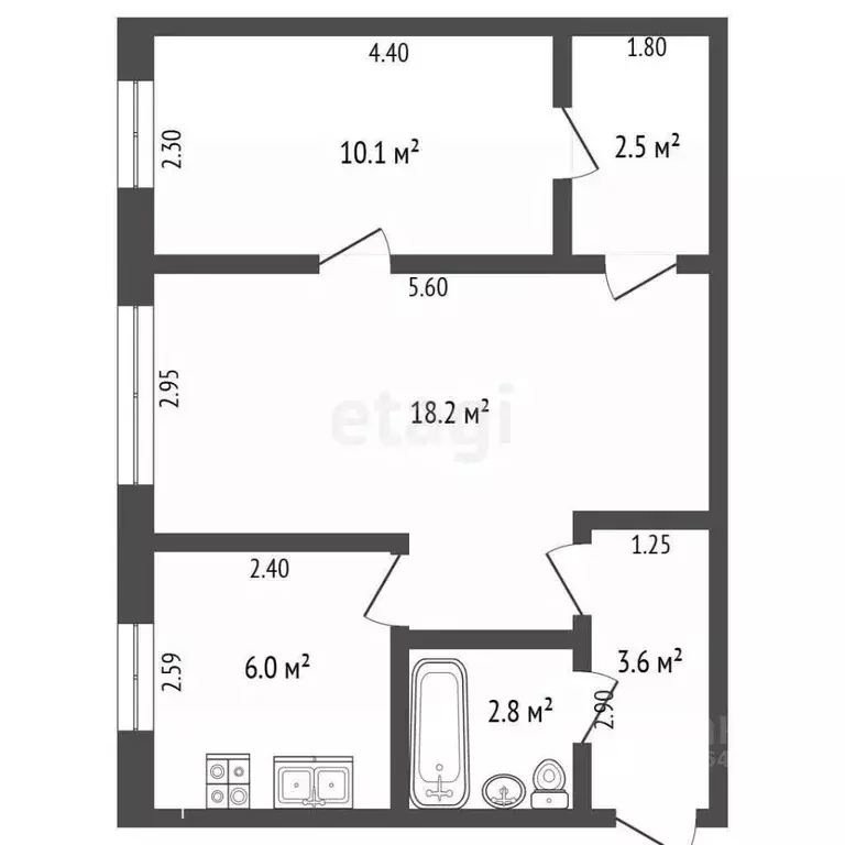 2-к кв. Москва Нелидовская ул., 16 (54.9 м) - Фото 1
