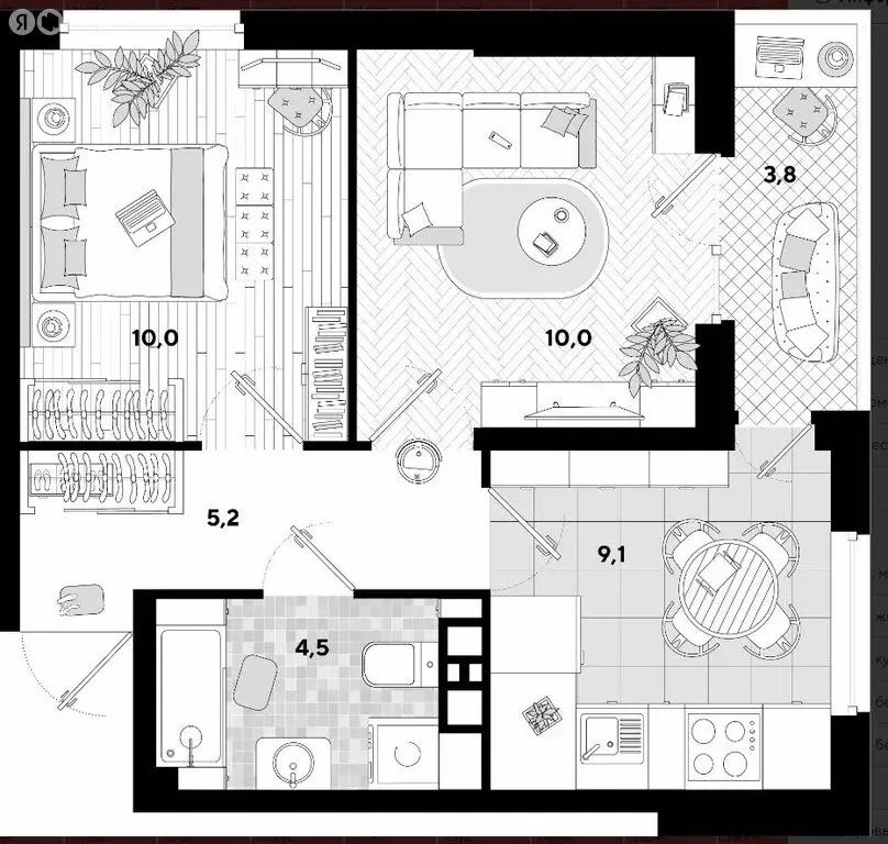 2-комнатная квартира: Краснодар, улица Западный Обход, 57к3 (42.6 м) - Фото 0