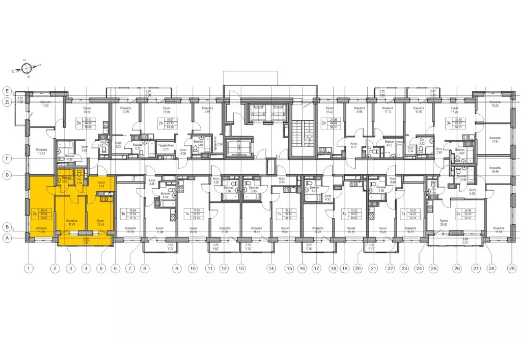 2-к кв. Санкт-Петербург ул. Ивинская, 1к3 (52.03 м) - Фото 1