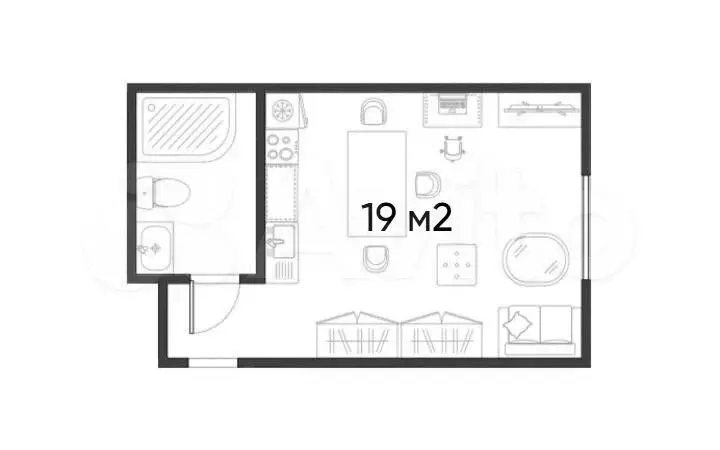 Квартира-студия, 17 м, 2/20 эт. - Фото 0