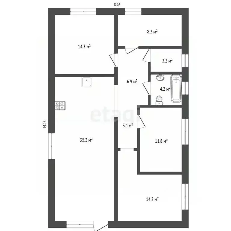 Дом в Тюменская область, Тюмень СОСН Лаванда тер., ул. 15-я (103 м) - Фото 2