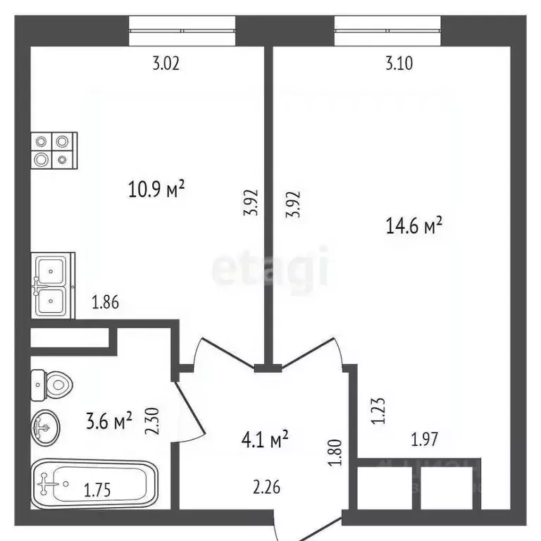 1-к кв. Адыгея, Тахтамукайский район, Старобжегокайское с/пос, Новая ... - Фото 1