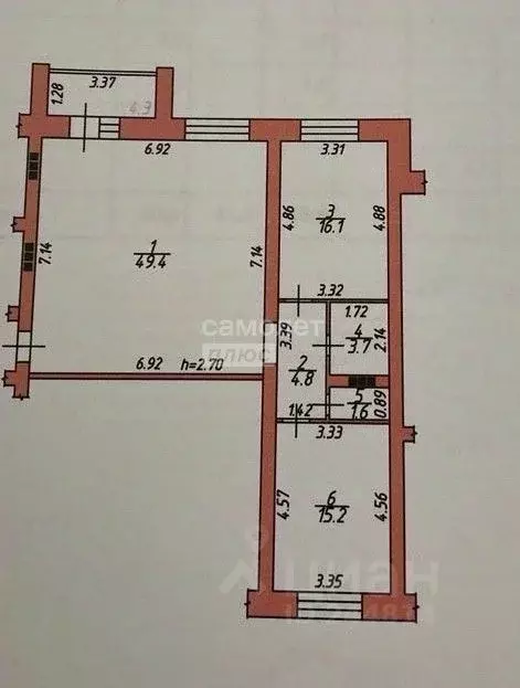 3-к кв. Орловская область, Орел ул. Бурова, 46 (90.8 м) - Фото 1