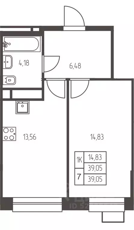 1-к кв. Московская область, Ивантеевка Пушкинский городской округ,  ... - Фото 1