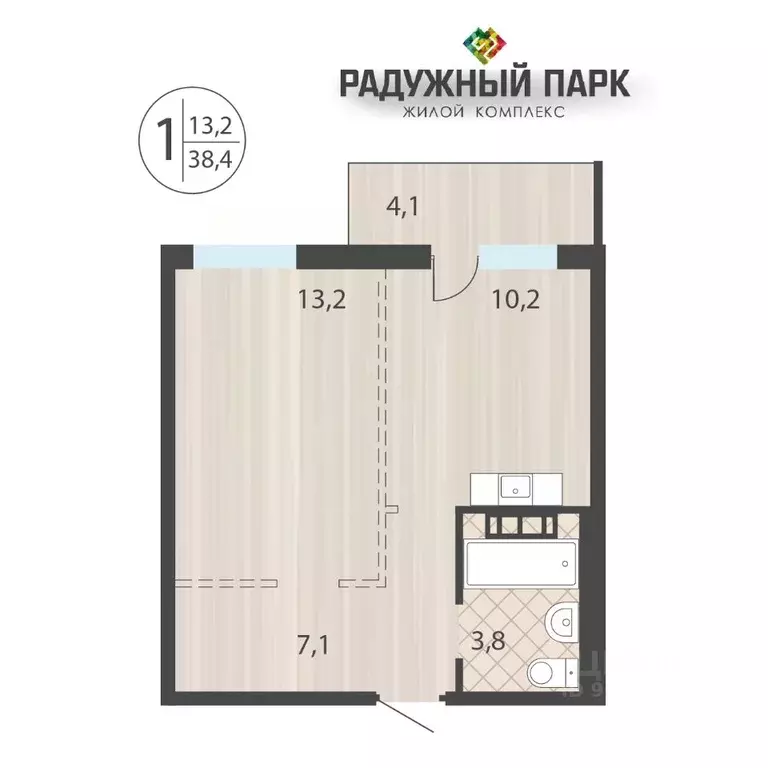 1-к кв. Иркутская область, Иркутск ул. Костычева (38.4 м) - Фото 0