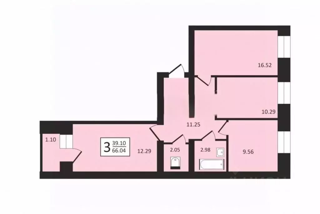 3-к кв. Владимирская область, Владимир ул. Всесвятская, 15А (64.94 м) - Фото 1