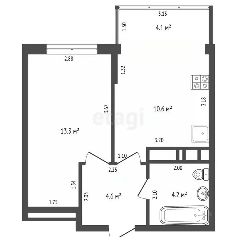 1-к кв. Краснодарский край, Краснодар ул. Конгрессная, 41к1 (37.0 м) - Фото 1
