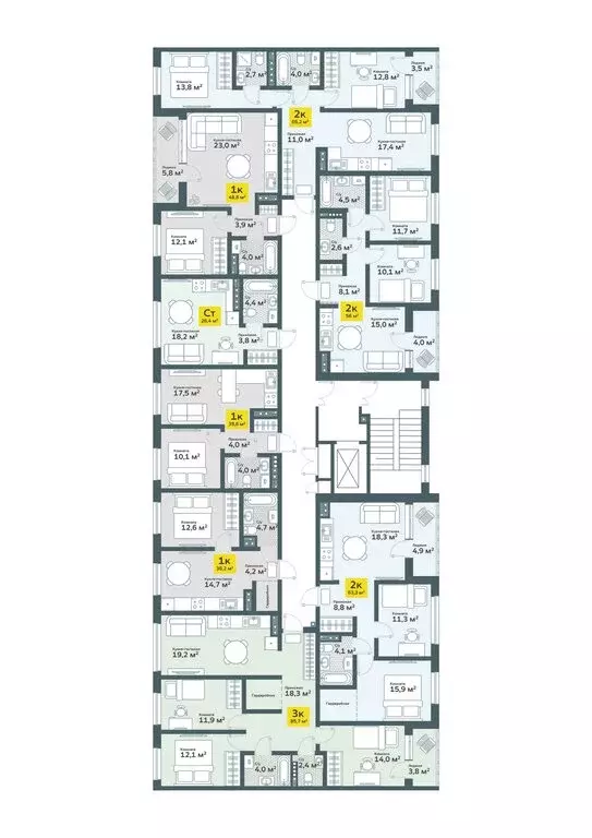 3-комнатная квартира: Тюмень, улица Сергея Свиридова, 11 (85.65 м) - Фото 1