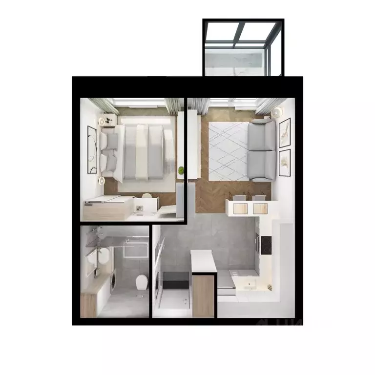 1-к кв. Приморский край, Владивосток ул. Борисенко, 48к3 (35.6 м) - Фото 1