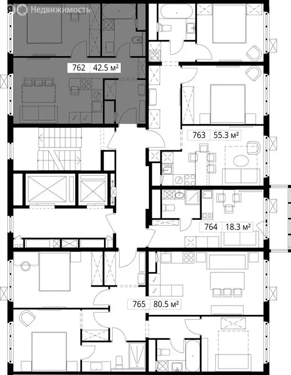 1-комнатная квартира: Сапроново, микрорайон Купелинка, квартал ... - Фото 2