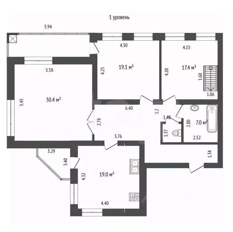 3-к кв. Тюменская область, Тюмень ул. Кирова, 6 (221.8 м) - Фото 2