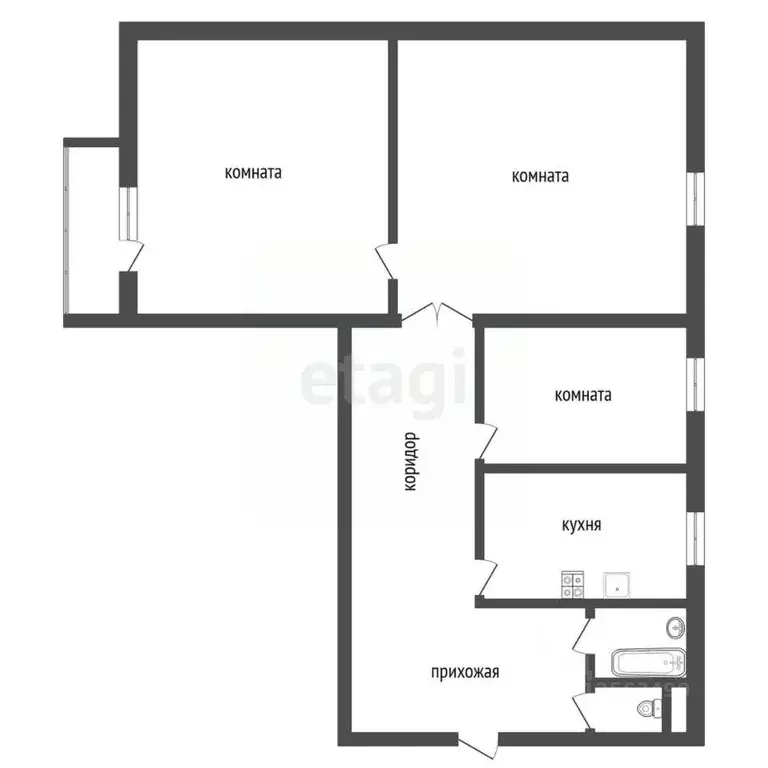 3-к кв. Воронежская область, Воронеж ул. Ильича, 55 (54.6 м) - Фото 2