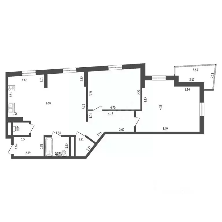 2-к кв. Ханты-Мансийский АО, Ханты-Мансийск ул. Мира, 39А (90.2 м) - Фото 2