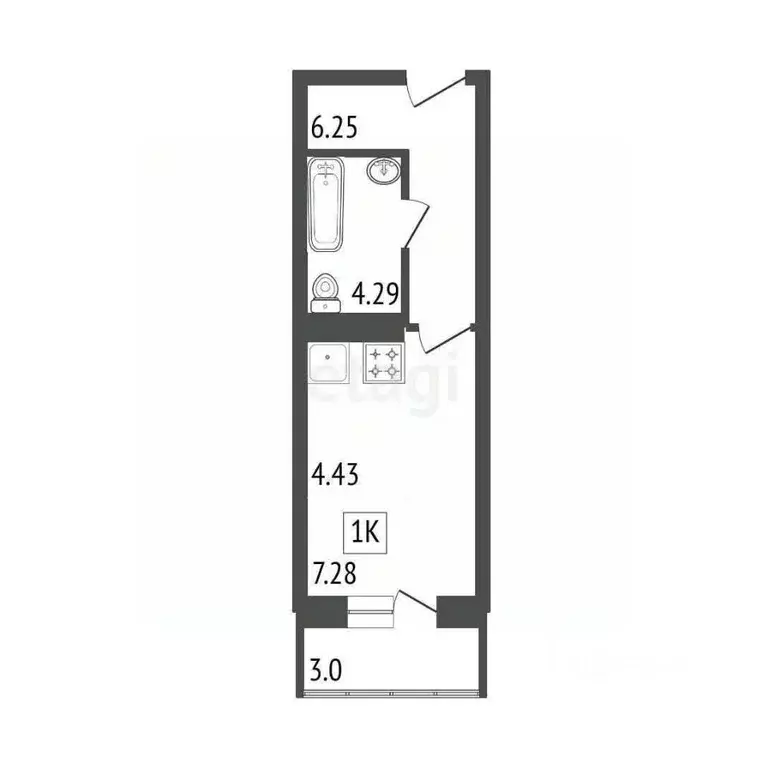 Студия Красноярский край, Красноярск ул. Калинина, 175В (22.0 м) - Фото 1