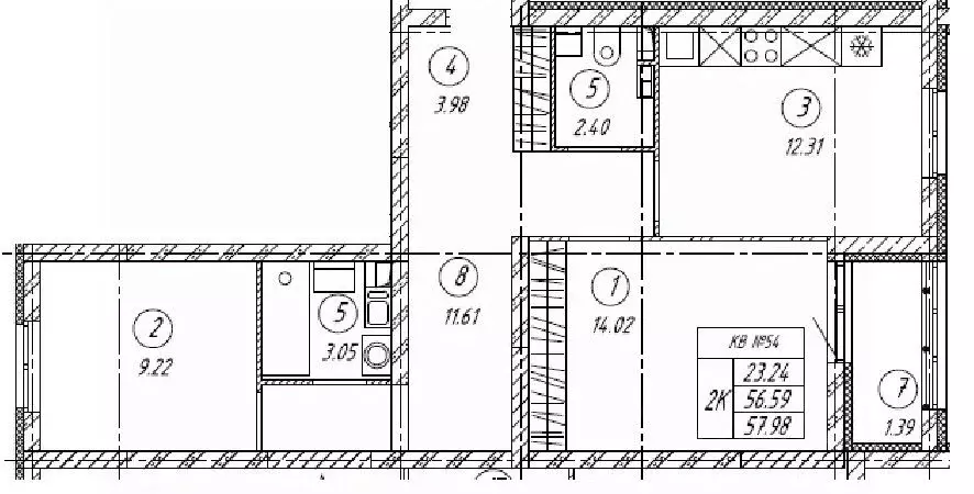 2-к кв. Самарская область, Тольятти 18А кв-л,  (57.975 м) - Фото 0