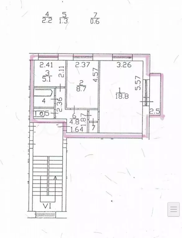 2-к. квартира, 41,5 м, 4/4 эт. - Фото 0