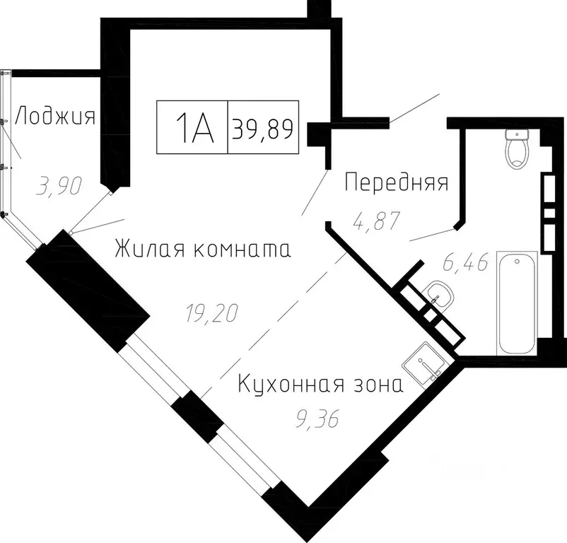 1-к кв. Приморский край, Владивосток ул. Мусоргского, 74к2 (39.6 м) - Фото 0